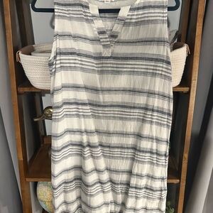 beachlunchlounge Blue and White Striped Dress